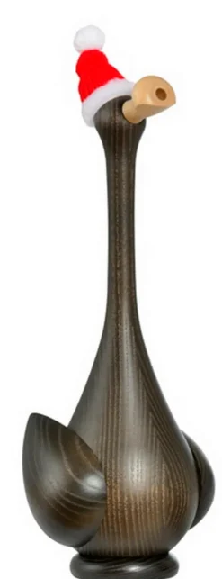 KWO Auslaufartikel*Räuchermännchen Weihnachtsente Gustav im Farbton - Mooreiche, 34 cm von