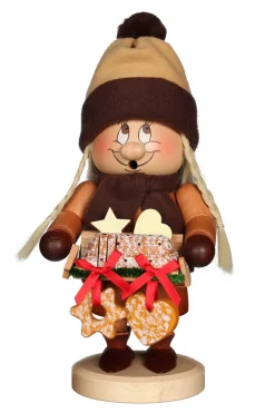 Christian Ulbricht Neuheiten | Bestseller*Räuchermännchen Wichtel Striezel Mädchen, 29 cm von