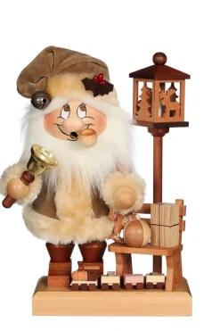 Christian Ulbricht Neuheiten*Räuchermännchen Wichtel Weihnachtsmann mit Bank, 28 cm von