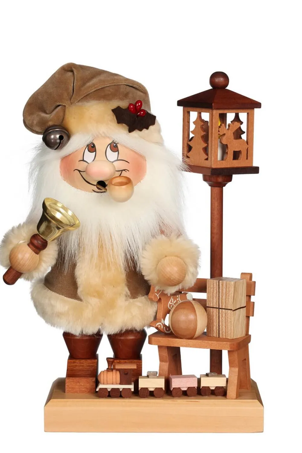 Christian Ulbricht Neuheiten*Räuchermännchen Wichtel Weihnachtsmann mit Bank, 28 cm von