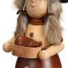 DWU Drechselwerkstatt Uhlig Räuchermännchen*Räuchermännchen Wichtelfrau mit Pfanne , 25 cm von