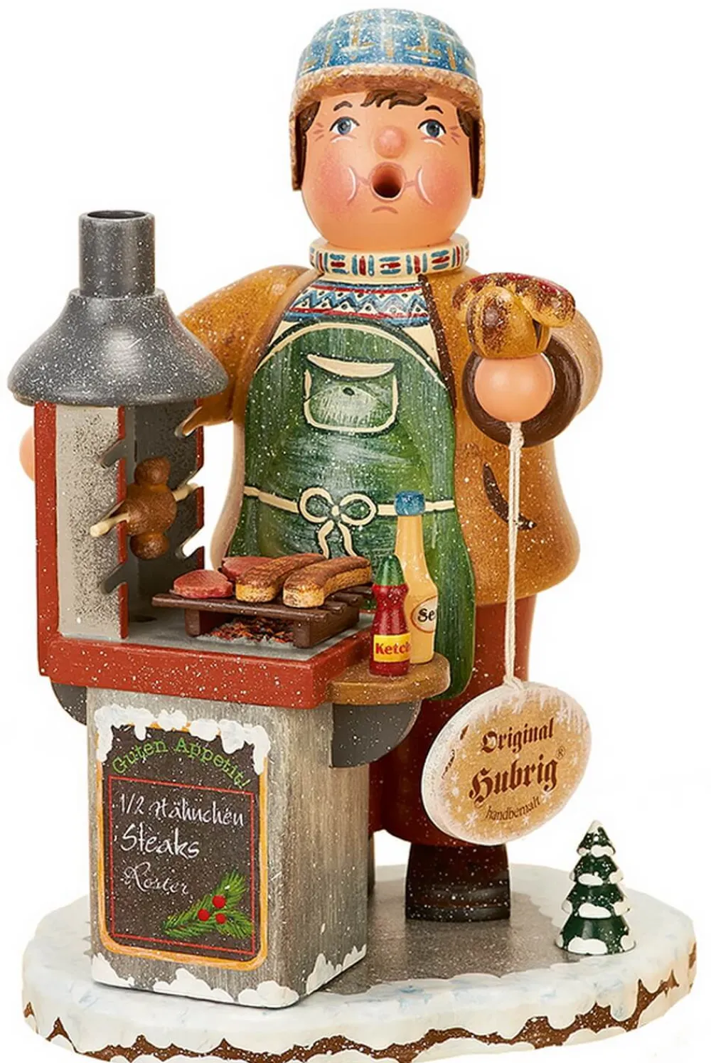 Hubrig Volkskunst Neuheiten | Räuchermännchen*Räuchermännchen Winterkind Grillmeister, 20 cm von