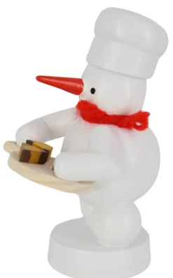 Zenker Holzfiguren & Dekofiguren*Schneemann Bäcker mit Nußecken, , 8 cm von Ralf