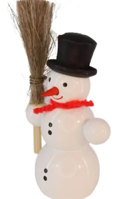 SEIFFENcom by Nestler GmbH Neuheiten*Schneemann mit Besen, 6 cm von SEIFFEN.COM