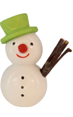 SEIFFENcom by Nestler GmbH Weihnachtsfiguren*Schneemann mit grünem Hut, 4 cm von SEIFFEN.COM