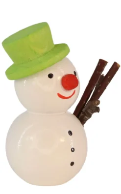 SEIFFENcom by Nestler GmbH Weihnachtsfiguren*Schneemann mit grünem Hut, 4 cm von SEIFFEN.COM