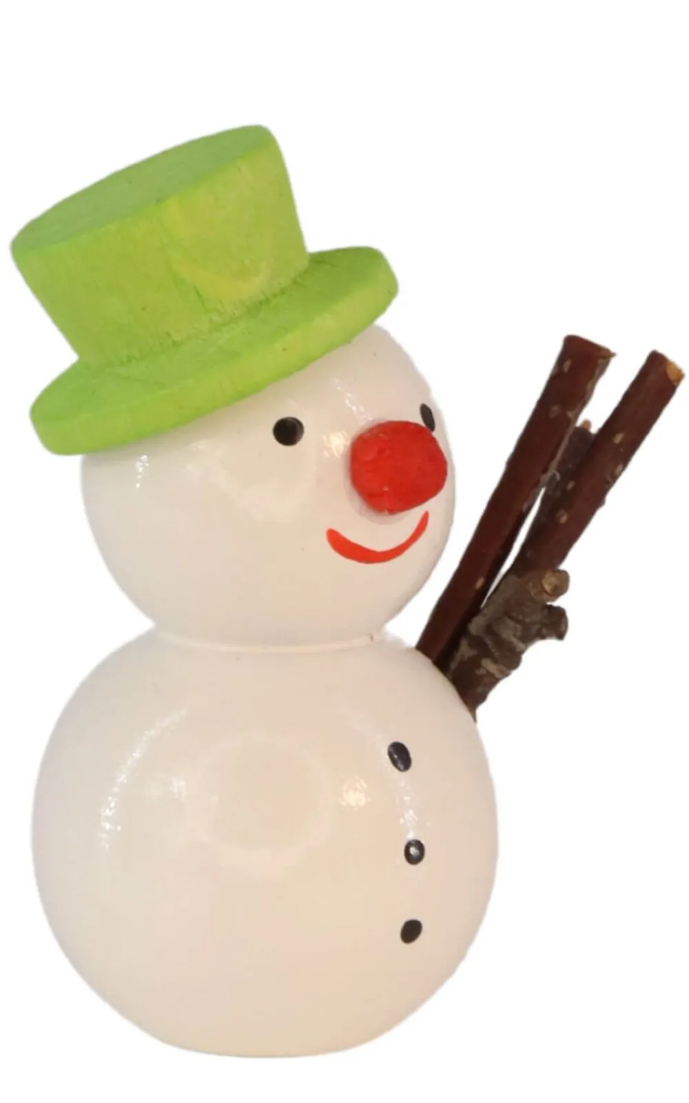 SEIFFENcom by Nestler GmbH Weihnachtsfiguren*Schneemann mit grünem Hut, 4 cm von SEIFFEN.COM