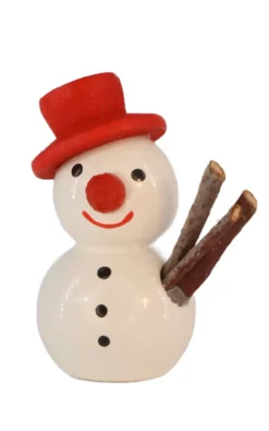 SEIFFENcom by Nestler GmbH Weihnachtsfiguren*Schneemann mit rotem Hut, 3 cm von SEIFFEN.COM