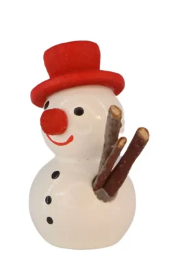 SEIFFENcom by Nestler GmbH Weihnachtsfiguren*Schneemann mit rotem Hut, 3 cm von SEIFFEN.COM
