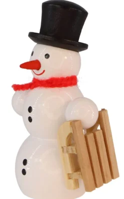 SEIFFENcom by Nestler GmbH Neuheiten | Weihnachtsfiguren*Schneemann mit Schlitten, stehend von SEIFFEN.COM