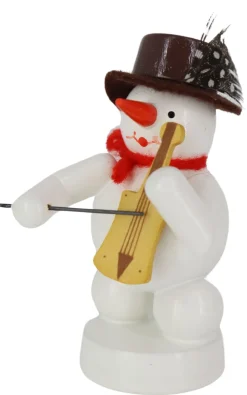 Zenker Holzfiguren & Dekofiguren*Schneemann Musikant mit Fiedel, , 8 cm von Ralf