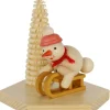 Zenker Holzfiguren & Dekofiguren*Schneemann Schlittenfahrer, liegend, 10 cm von Ralf