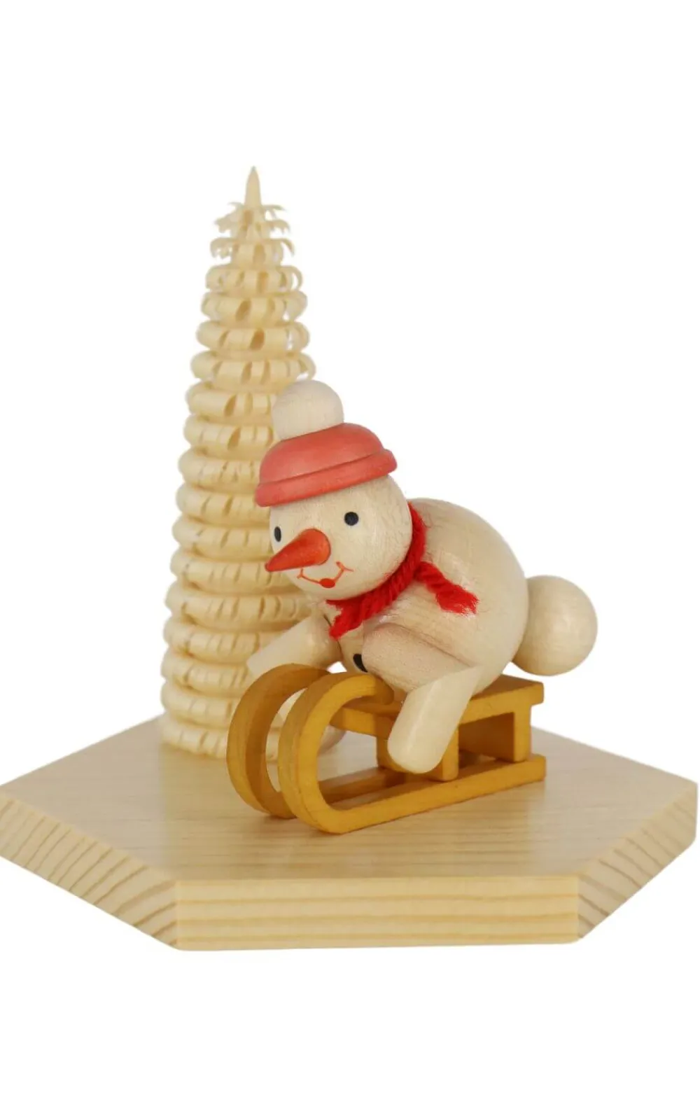 Zenker Holzfiguren & Dekofiguren*Schneemann Schlittenfahrer, liegend, 10 cm von Ralf