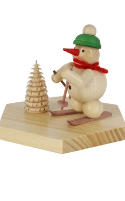 Zenker Holzfiguren & Dekofiguren*Schneemann Skifahrer, 8 cm von Ralf