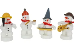 Zenker Holzfiguren & Dekofiguren*Schneemannkapelle mit Hackbrett, Klanghölzer, Agogo, Doppelhalsgitarre von Ralf