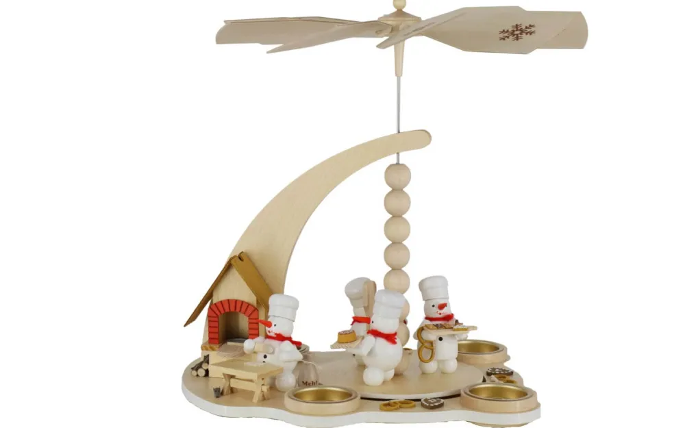 Zenker Neuheiten | Weihnachtspyramiden*Schneemannpyramide Weihnachtsbäckerei, 27 cm von Ralf
