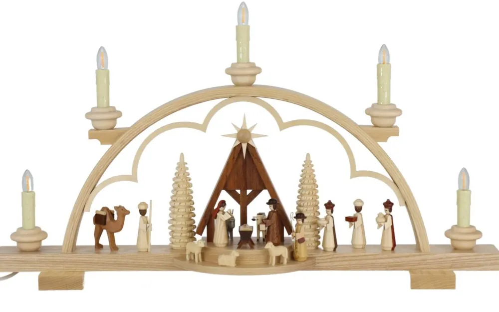 Müller Kleinkunst Neuheiten | Bestseller*Schwibbogen Christi Geburt mit Krippe, 57 cm von