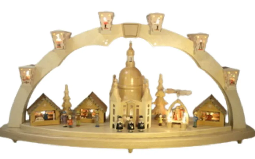Richard Glässer GmbH Einzelstücke | Schwibbogen*Schwibbogen Dresdener Frauenkirche, 80 cm von Richard Glässer