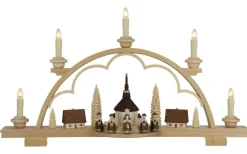 Müller Kleinkunst Schwibbogen*Schwibbogen Kurrende mit kleinem Dorf, 57 cm von