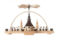 Spielwarenmacher Günther Schwibbogen*Schwibbogen mit Weihnachtspyramide, 37 cm von