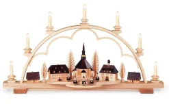 Müller Kleinkunst Einzelstücke | Schwibbogen*Schwibbogen Seiffener Dorf, 80 cm von