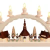 SEIFFENcom by Nestler GmbH Schwibbogen*Schwibbogen Seiffener Dorf mit Bergmannskapelle von SEIFFEN.COM