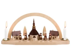 SEIFFENcom by Nestler GmbH Schwibbogen*Schwibbogen Seiffener Kirche für Wachskerzen von SEIFFEN.COM