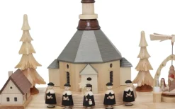 Richard Glässer GmbH Einzelstücke | Schwibbogen*Schwibbogen Seiffener Kirche mit Weihnachtspyramide, 80 cm von Richard Glässer
