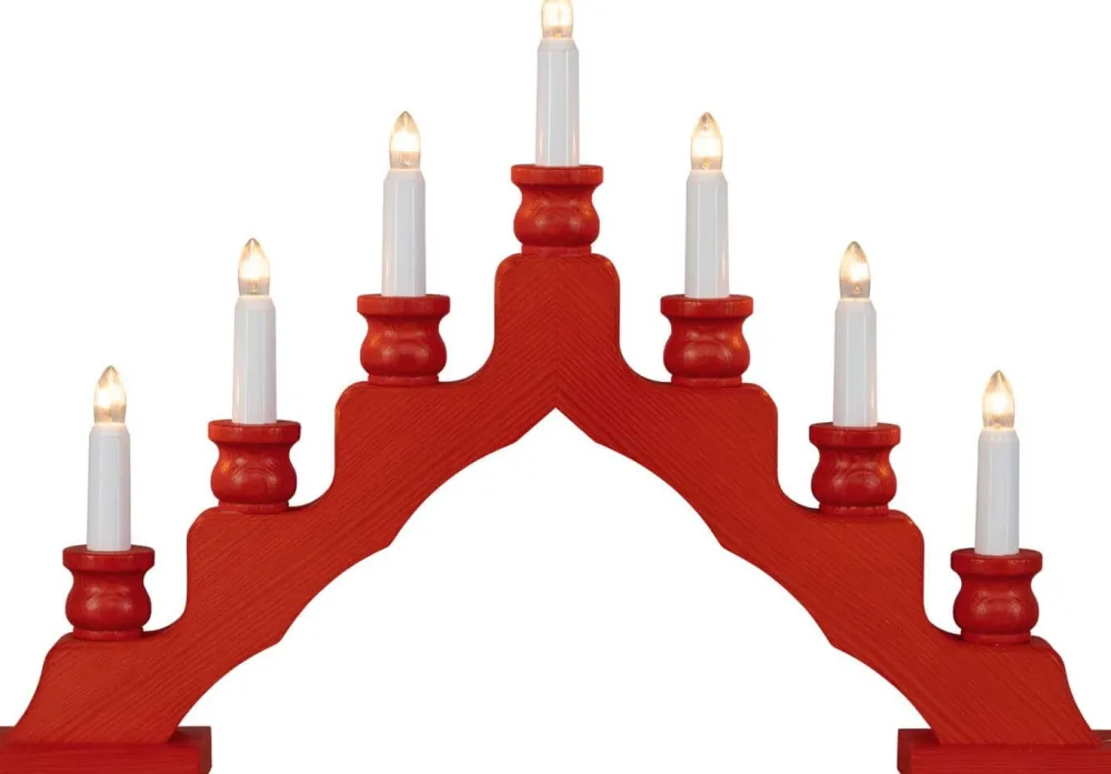 Weigla Holzkunst Neuheiten*Schwibbogen Trendiger Schwede, rot von Weigla