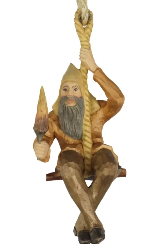 Schnitzkunst aus dem Erzgebirge Einzelstücke | Holzschnitzereien*Seilfahrt, , geschnitzt, 36 cm von