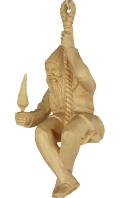 Schnitzkunst aus dem Erzgebirge Holzschnitzereien*Seilfahrt geschnitzt, 18 cm, von
