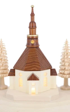 SEIFFENcom by Nestler GmbH Sockelbrett*Sockelbrett Seiffener Dorf mit Striezelkinder, beleuchtet, 36 cm von SEIFFEN.COM