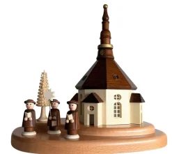 SEIFFENcom by Nestler GmbH Neuheiten*Sockelbrett Seiffener Kirche mit Kurrende von SEIFFEN.COM