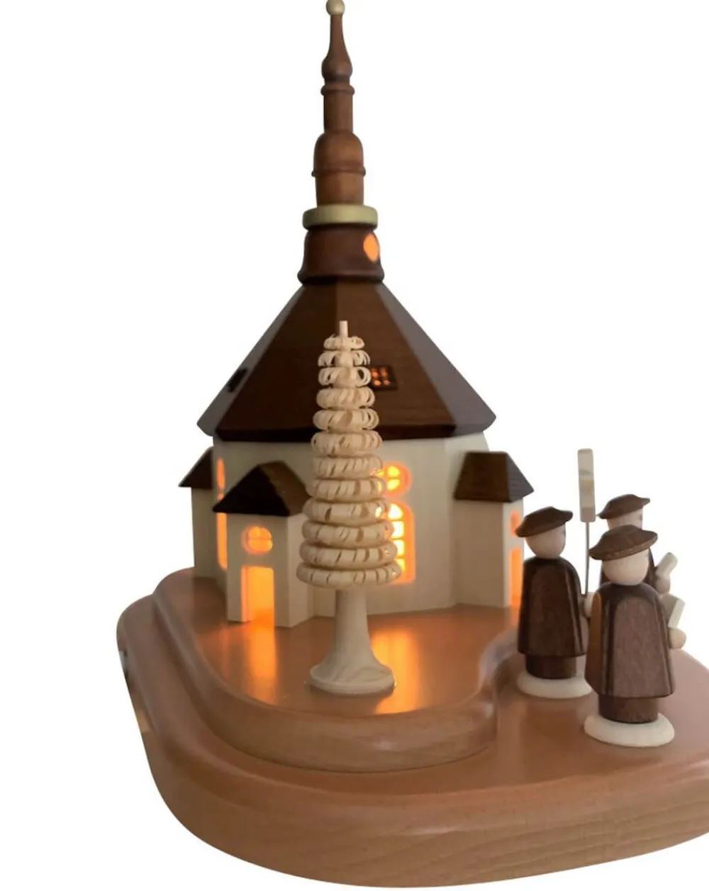 SEIFFENcom by Nestler GmbH Neuheiten*Sockelbrett Seiffener Kirche mit Kurrende von SEIFFEN.COM