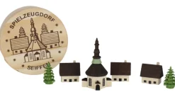 Knuth Neuber Neuheiten*Spanschachtel mit Seiffener Dorf, natur von