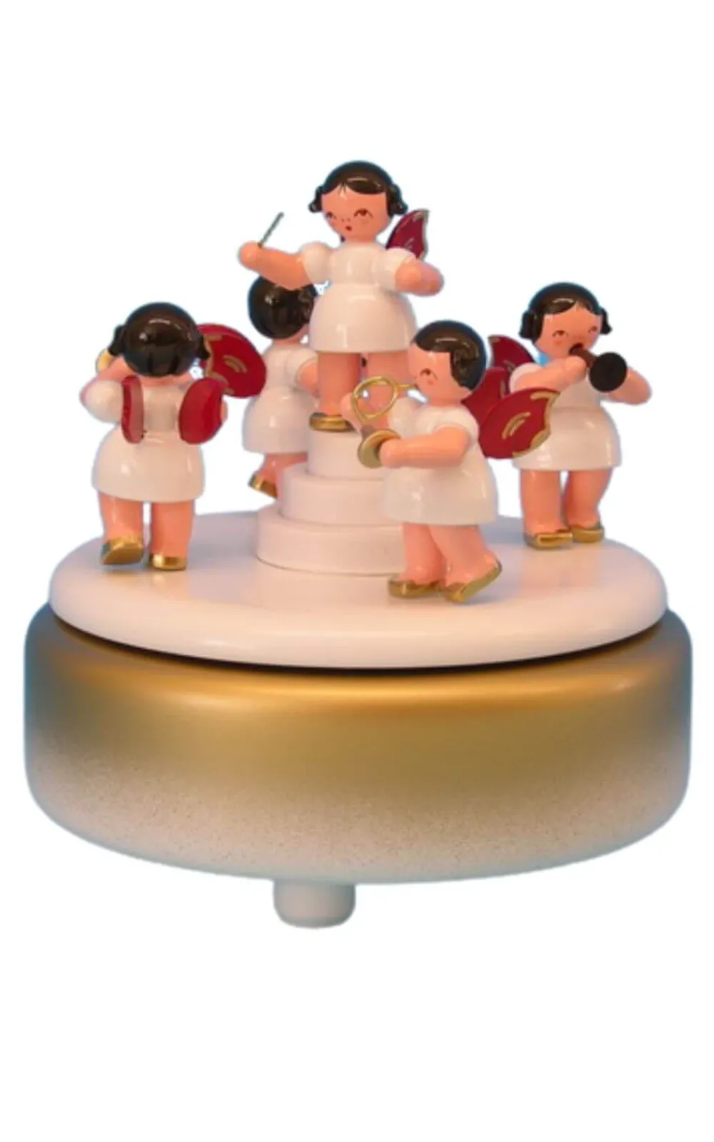Figurenland Uhlig GmbH Spieluhr / Spieldose*Spieluhr - 5 Weihnachtsengel mit roten Flügeln von