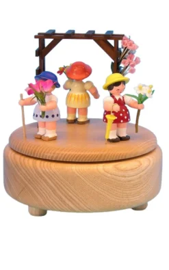 Figurenland Uhlig GmbH Spieluhr / Spieldose*Spieluhr mit 3 Blumenmädchen, von