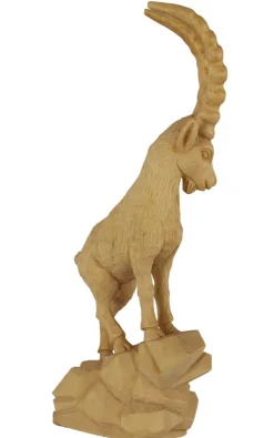 Schnitzkunst aus dem Erzgebirge Neuheiten | Holzschnitzereien*Steinbock geschnitzt, , 25 cm von
