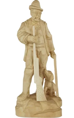 Schnitzkunst aus dem Erzgebirge Holzschnitzereien*Stülpner Karl mit Hund, 25 cm, von