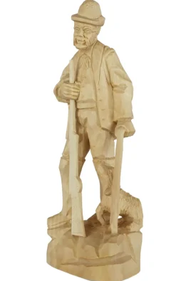 Schnitzkunst aus dem Erzgebirge Holzschnitzereien*Stülpner Karl mit Hund, 25 cm, von