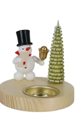 Zenker Kerzenhalter Weihnachten*Teelichthalter Schneemann Ausrufer, , 10 cm von Ralf