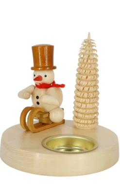 Zenker Kerzenhalter Weihnachten*Teelichthalter Schneemann auf Schlitten, , 10 cm von Ralf