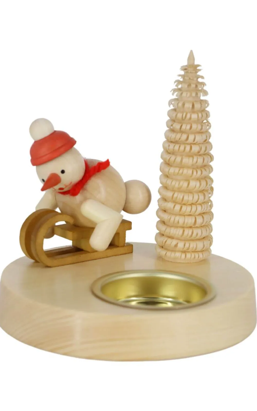 Zenker Kerzenhalter Weihnachten*Teelichthalter Schneemann auf Schlitten, , 10 cm von Ralf