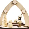 Weigla Holzkunst Neuheiten | Kerzenhalter Weihnachten*Teelichthalter Winterkind Schneemann bauend von Weigla