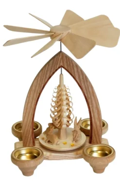 Heinz Lorenz Teelichtpyramiden | Weihnachtspyramiden*Teelichtpyramide Hasen, 26 cm von
