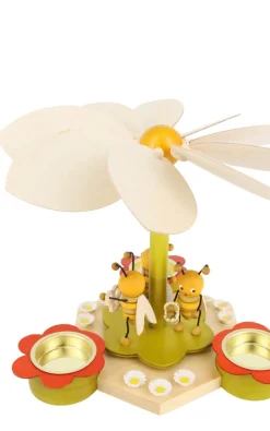 Zenker Neuheiten | Osterpyramide & Osterkerzenhalter*Teelichtpyramide mit Bienen, 19 cm von Ralf