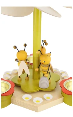Zenker Neuheiten | Osterpyramide & Osterkerzenhalter*Teelichtpyramide mit Bienen, 19 cm von Ralf
