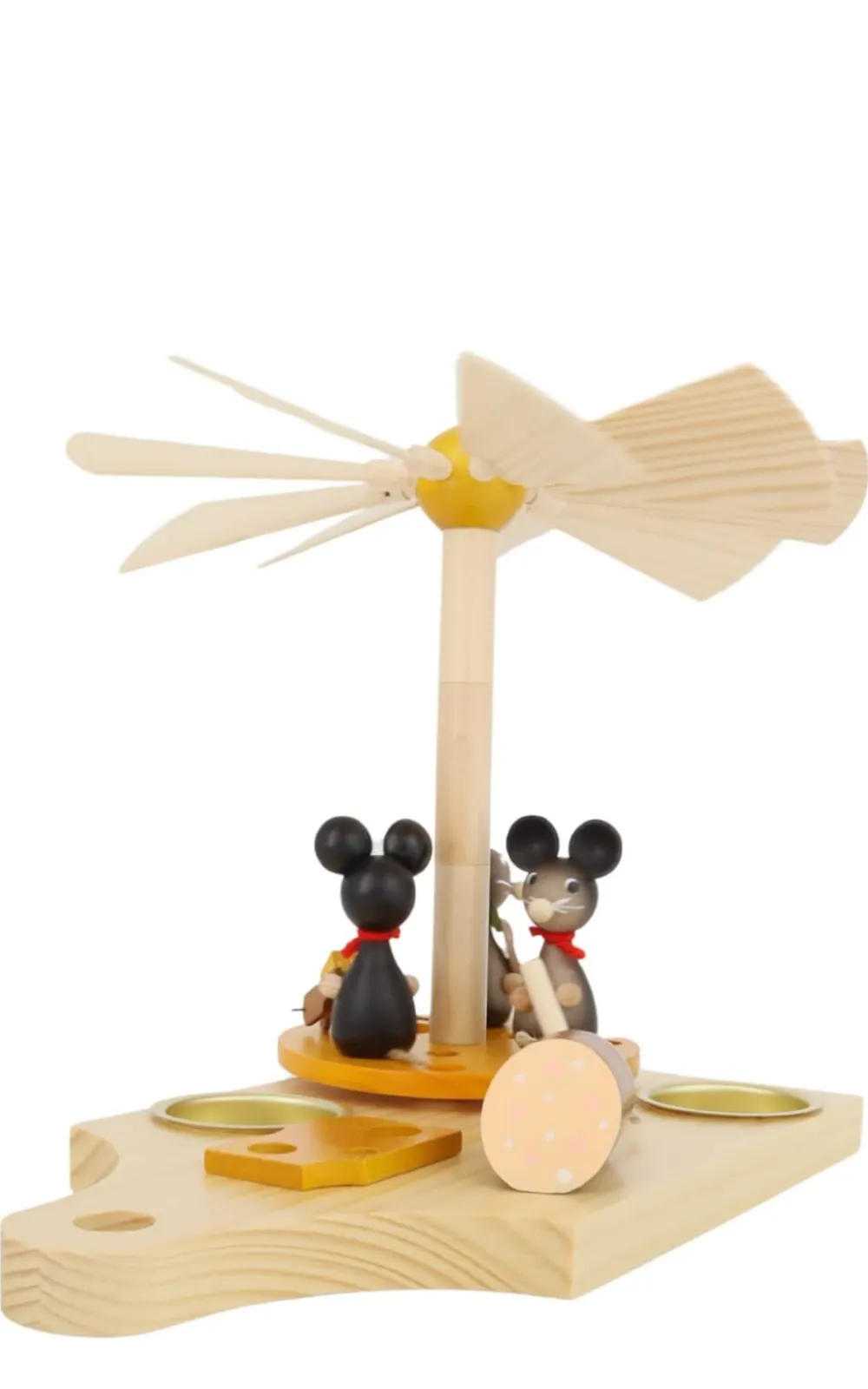 Zenker Neuheiten | Osterpyramide & Osterkerzenhalter*Teelichtpyramide mit Mäusekindern, 17 cm von Ralf