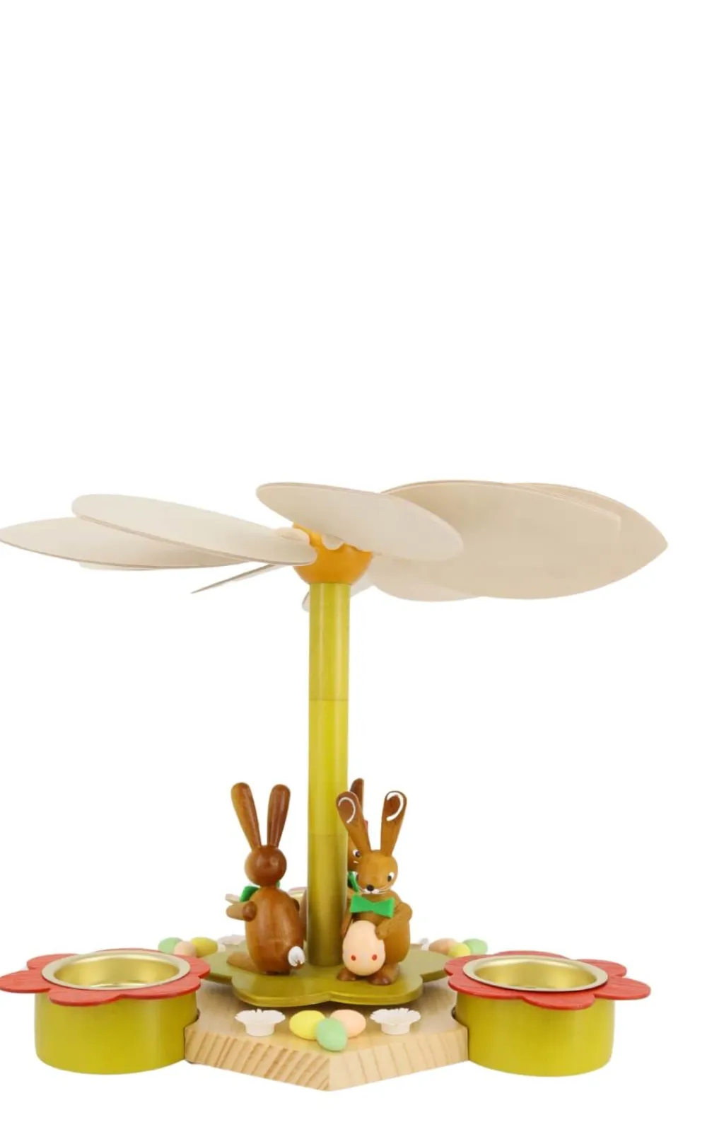 Zenker Neuheiten | Osterpyramide & Osterkerzenhalter*Teelichtpyramide mit Osterhasen, 19 cm von Ralf