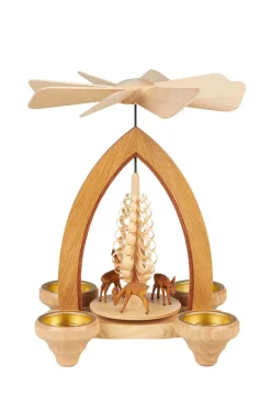 Heinz Lorenz Neuheiten | Teelichtpyramiden*Teelichtpyramide mit Rehen, 26 cm von